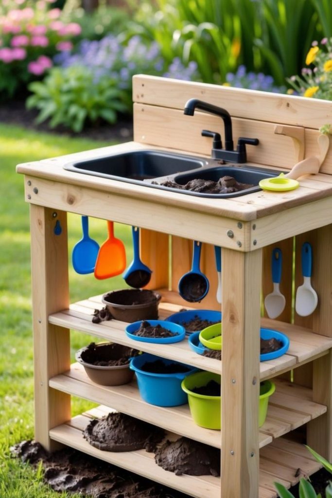 Mini table compact mud cooking corner