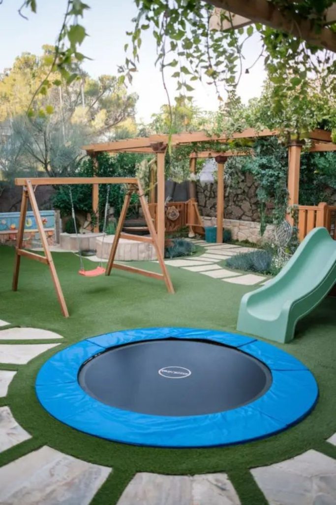 Mini trampoline bounce energetic toddler play zone