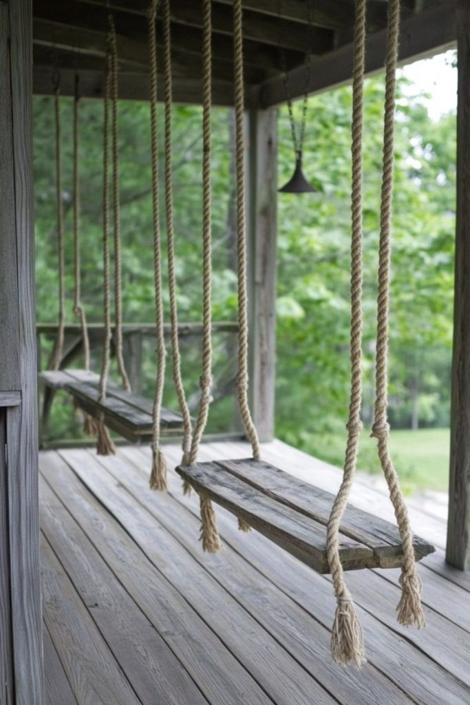 Simple rope plank minimal swing design