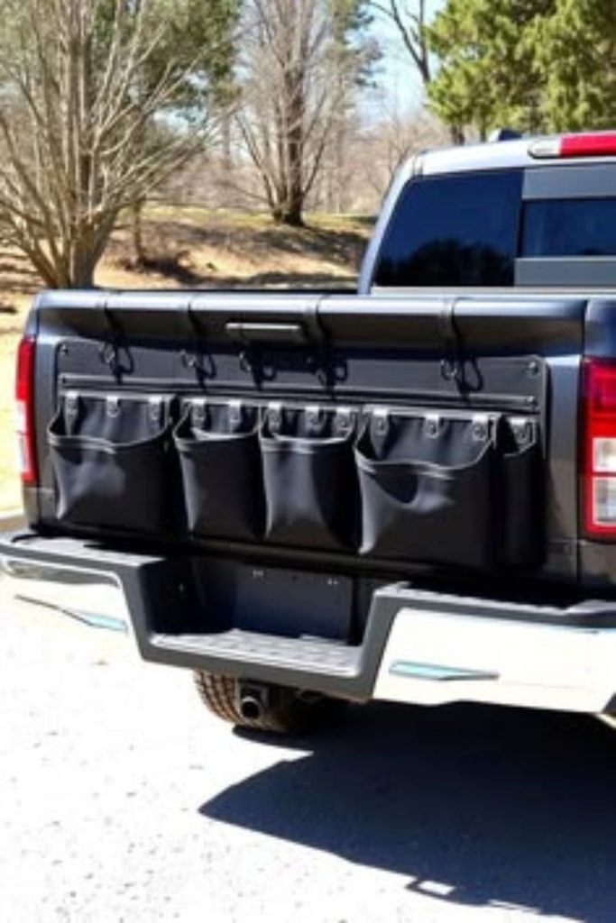 Stackable modular bin grid truck storage system