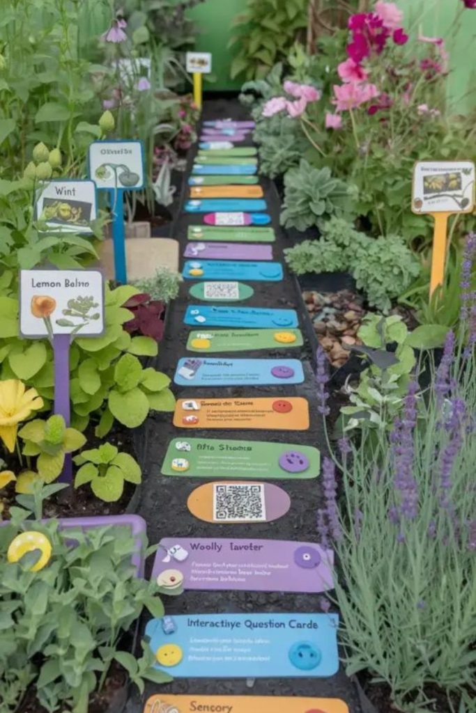 Musical garden stepping stones outdoor sound pathway.