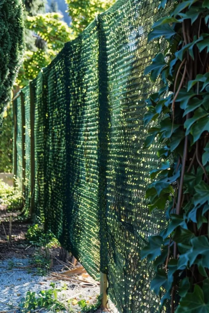 Ivy netting green privacy screen