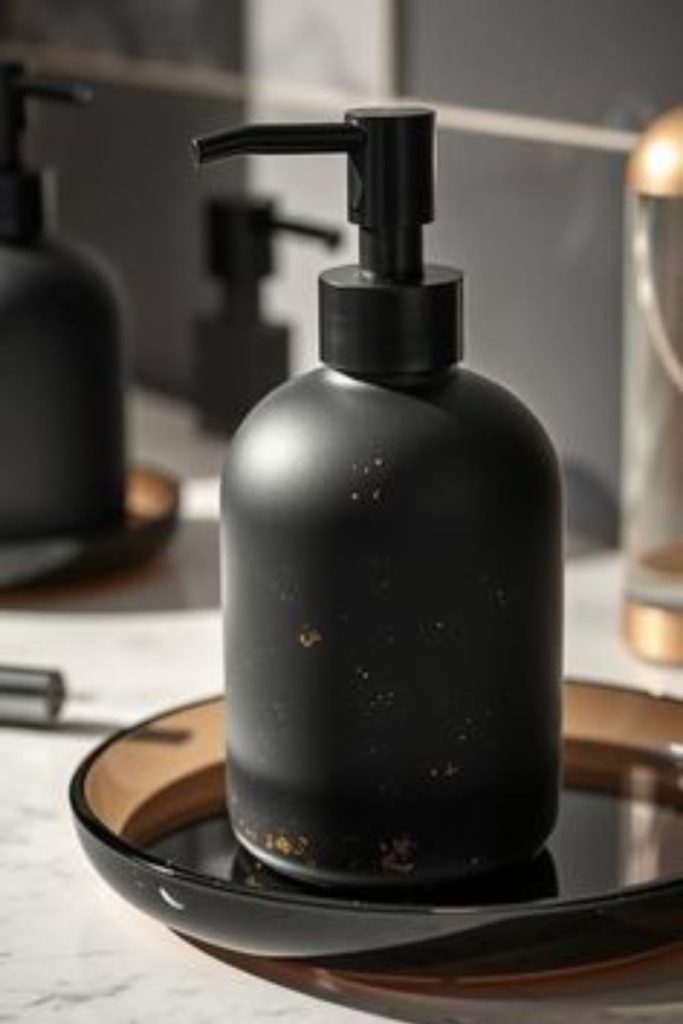 Black matte soap pump dispenser