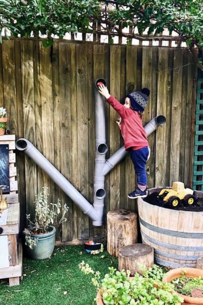 PVC pipe ball maze kids activity.