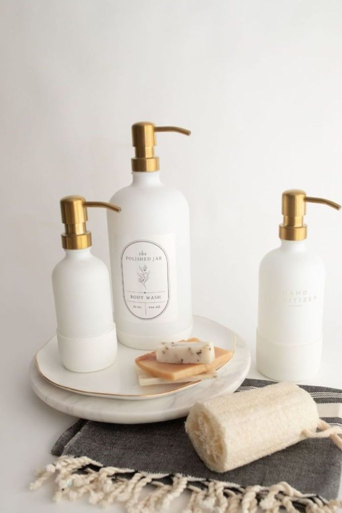 Pearl white serene soap dispenser