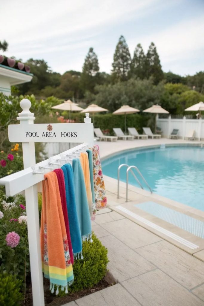 Pergola beam hanging float storage line