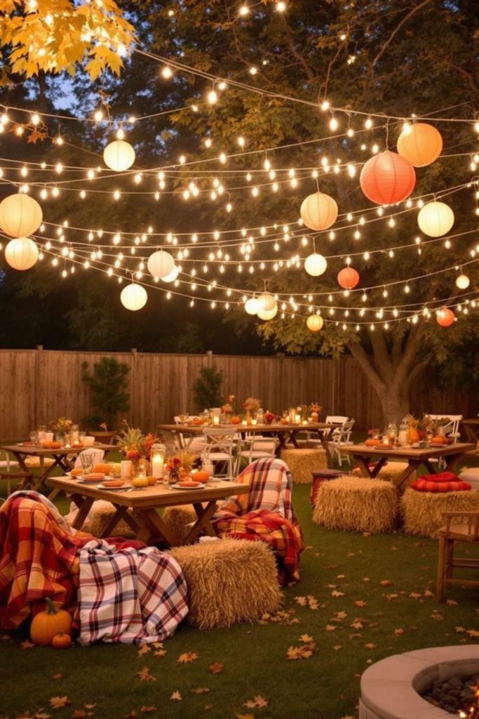 Rustic barn harvest glow party