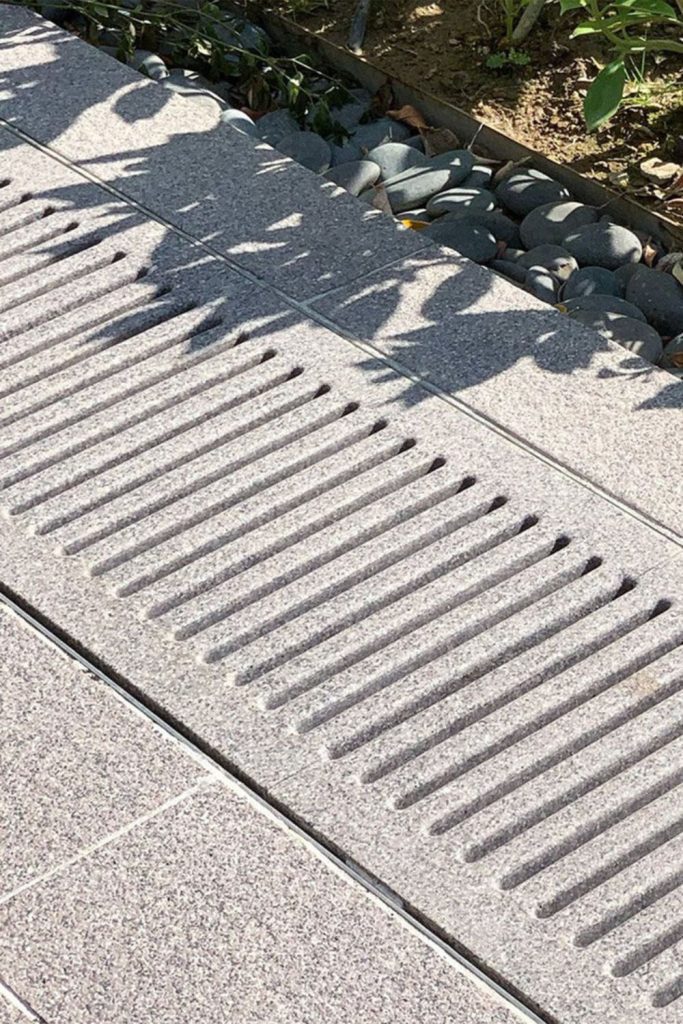 Sand channel shallow yard water flow