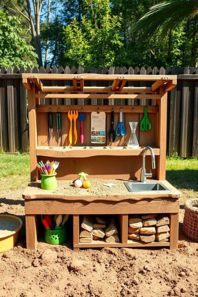 Sand and mud sensory play station