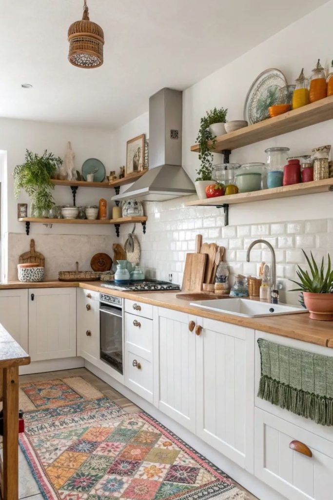 Minimal Scandinavian kitchen with subtle whimsical touches.