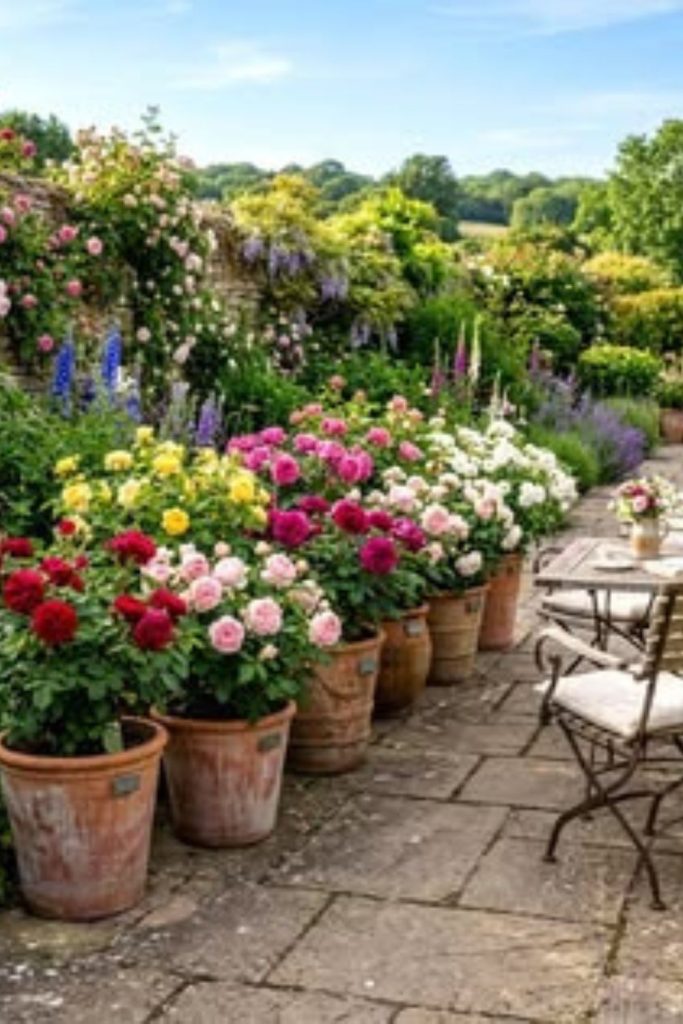 Seasonal changing floral structured rotating garden beds