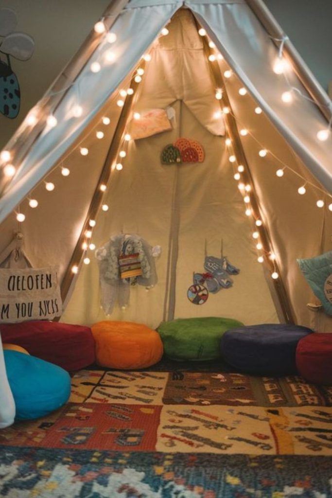 Reading tent nook kids quiet backyard book corner