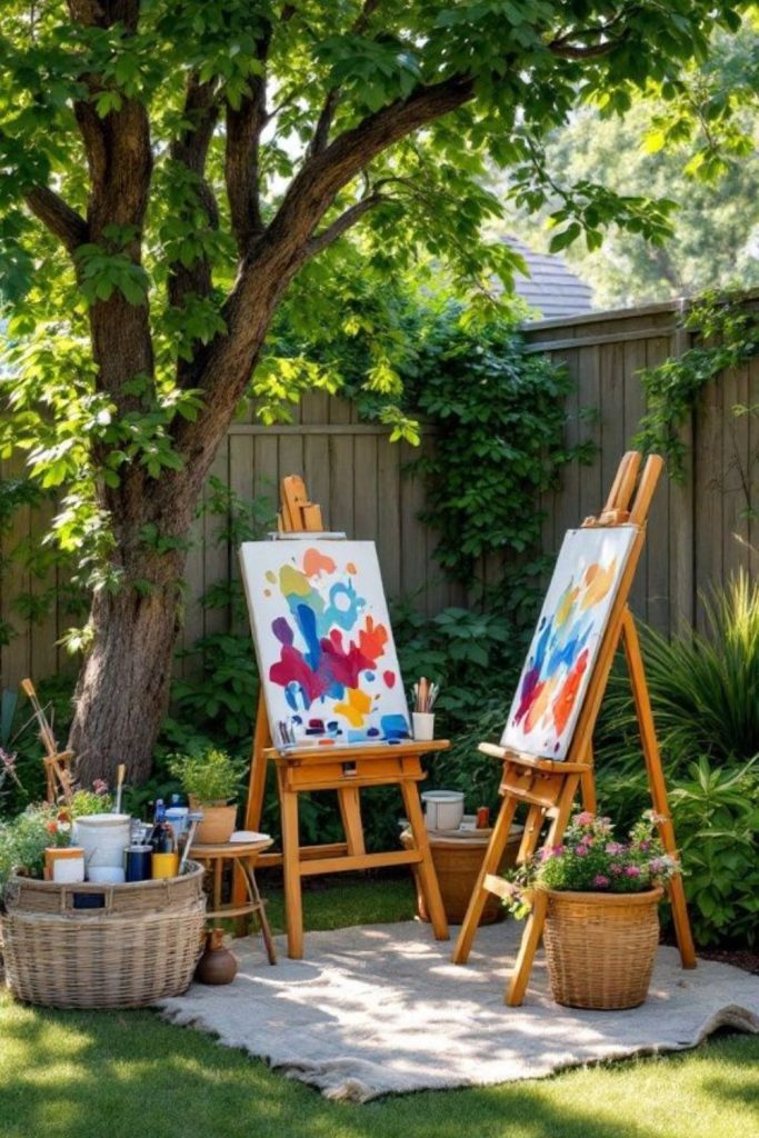 Shadow tracing outdoor creative kids activity.