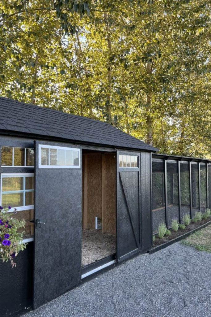 Sleek black modern coop interior style