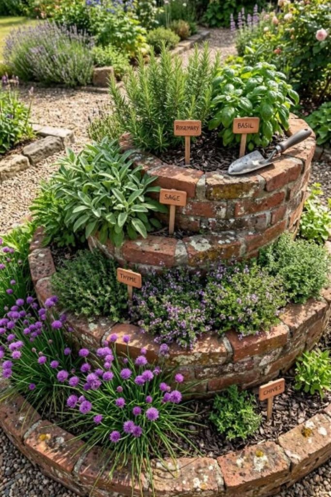 Slim brick urban vertical planter column