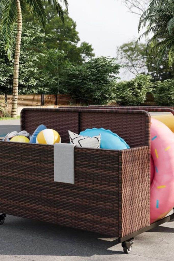 Barrel stack storing oversized pool floats