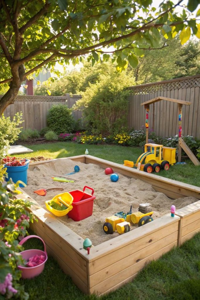 Sand pocket digging sensory toddler exploration area
