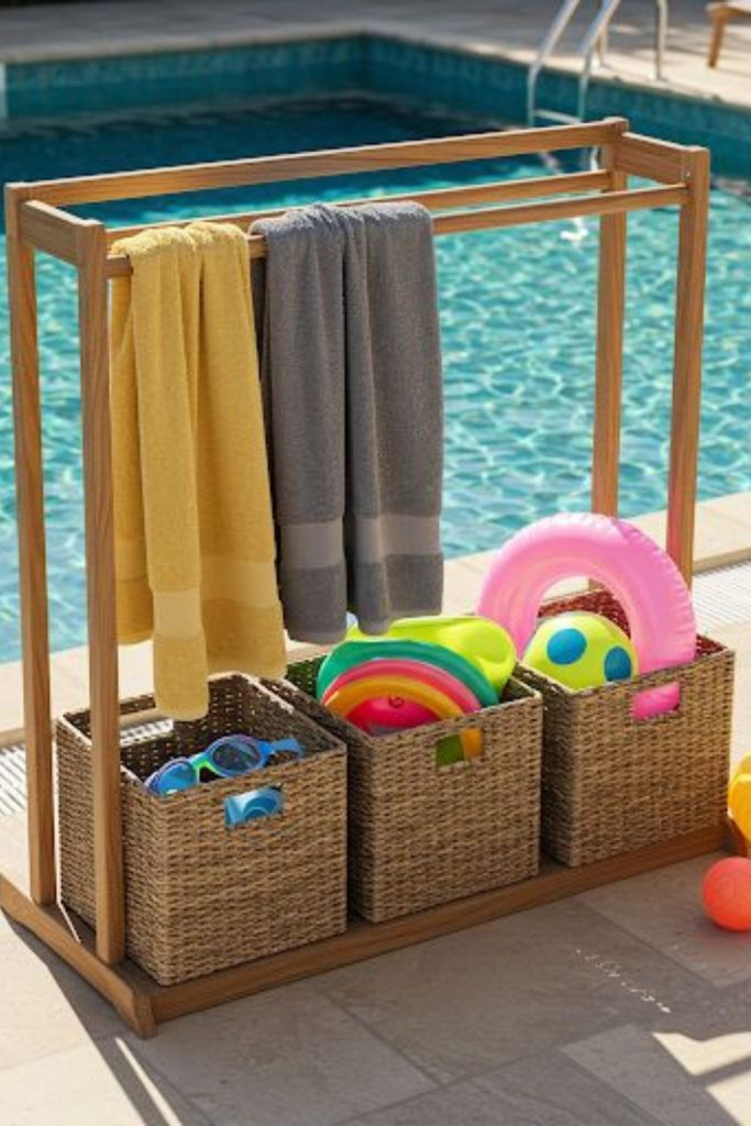 Towel rack used for float storage