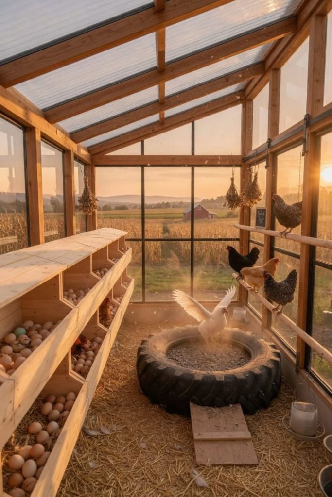 Tropical bamboo natural coop interior design