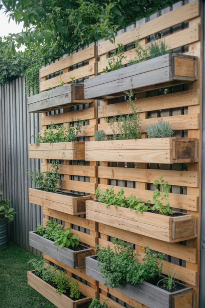 Vertical planter fence green living wall