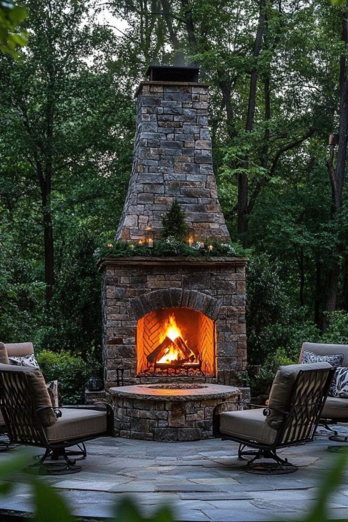 Tall stacked stone fire tower