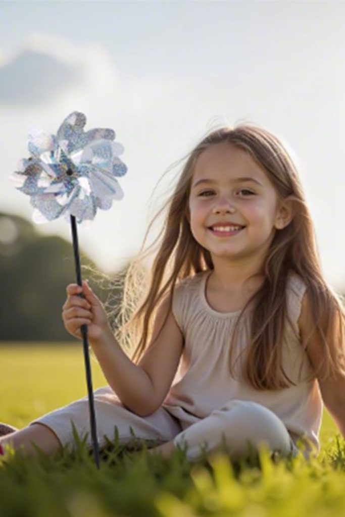 Wind kite field open flying toddler play area