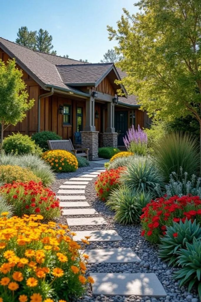 Wild prairie natural front landscape