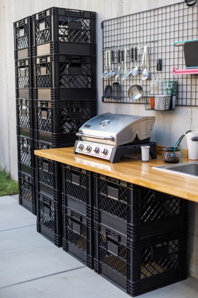 Wire rack minimal grill frame.