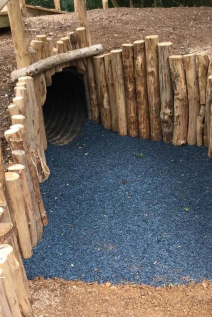 Woodland tunnel crawl kids secret maze passage.