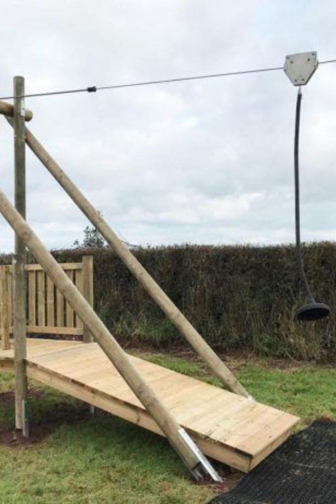 Zipline backyard flying kids adventure glide lane.