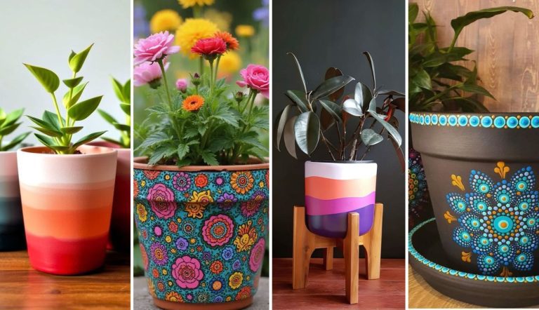 30 Beautiful Painted Plant Pots Ideas
