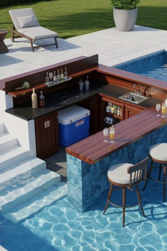 Azure drift sky pool bar view