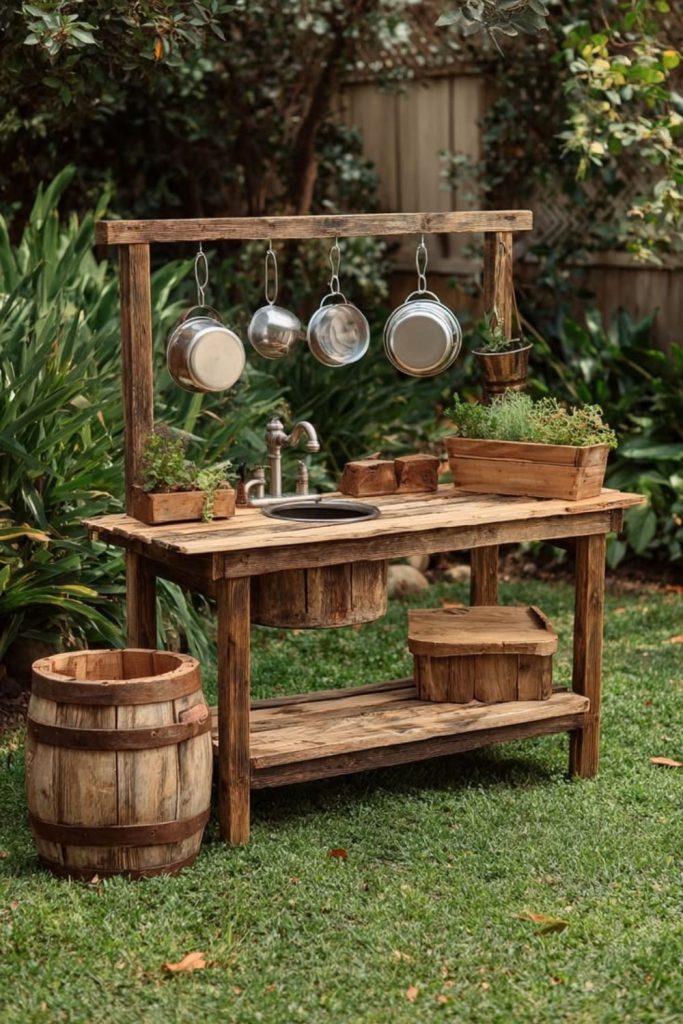 Cook Deck pirate ship style mud cooking deck