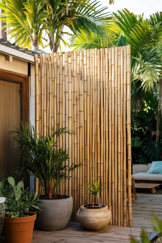 Bamboo fence living garden divider screen