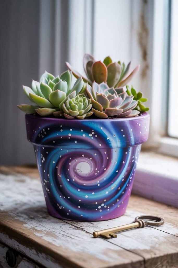 Cosmic spiral galaxy orbit pot