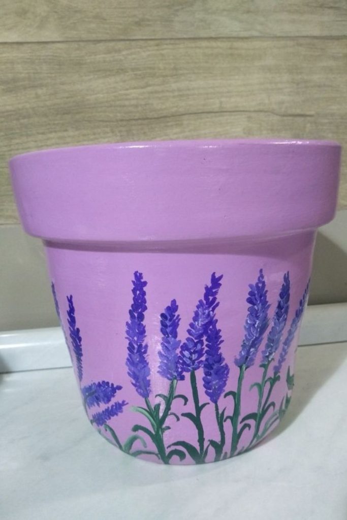 Lavender dream soft pastel pot