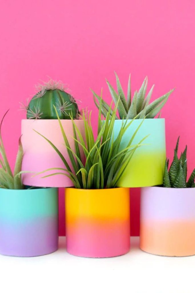 Pastel cloud drift dreamy plant pot