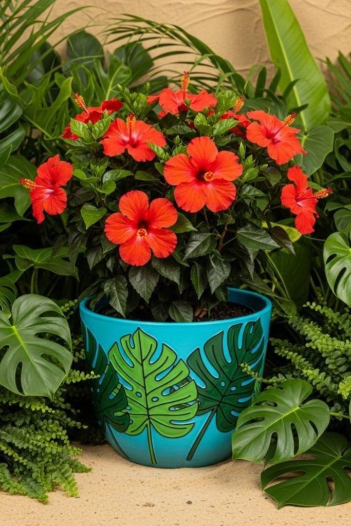 Rainforest mist green ceramic pot