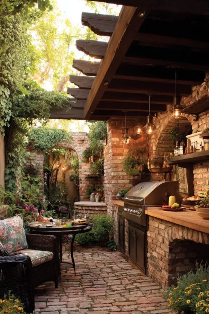 Brick corner rustic mud bistro.