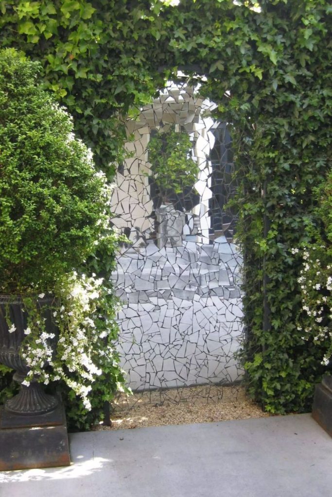 Broken mirror mosaic reflective garden art