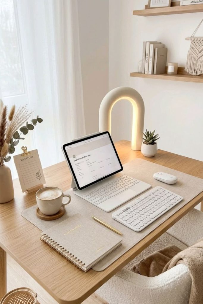 Cream cozy comfort cubicle workstation design.
