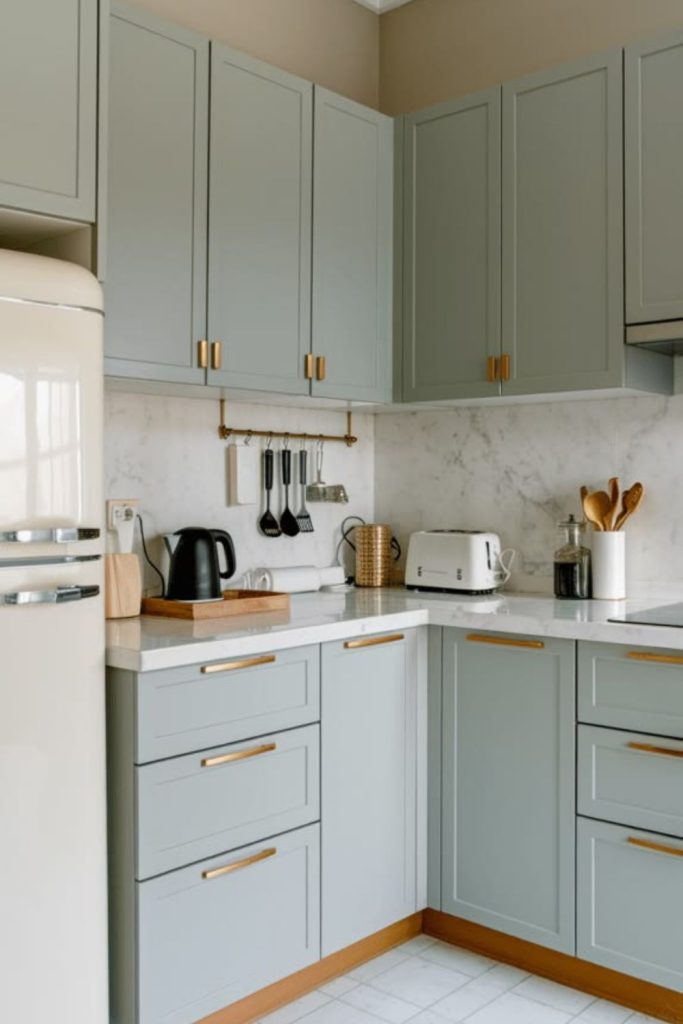 Light stone minimal kitchen style