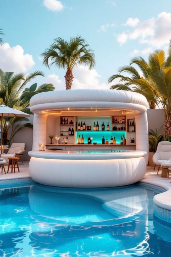 Crystal wave floating bar platform