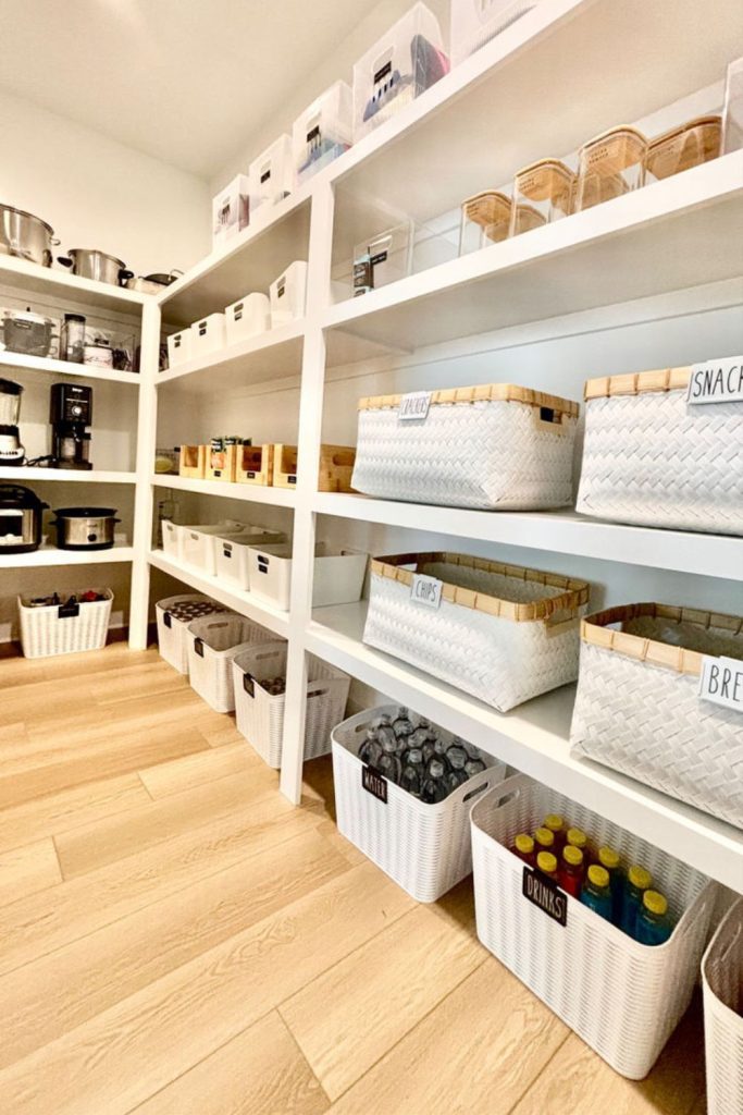 Large bin categorized pantry storage
