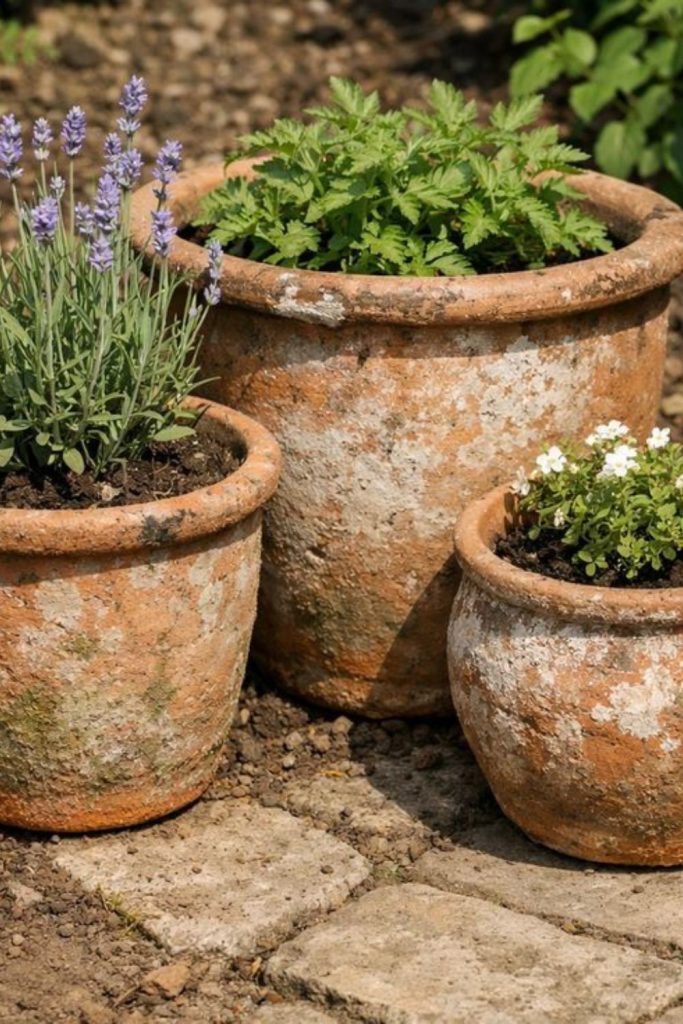 Ember field rustic outdoor clay pot