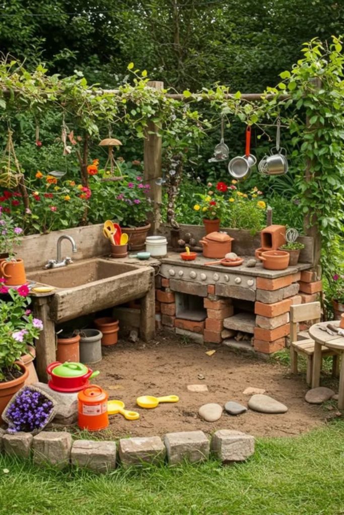 Ring circular garden flower mud cooking ring
