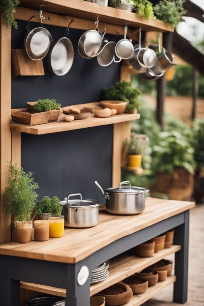 Garden chef mud kitchen station.