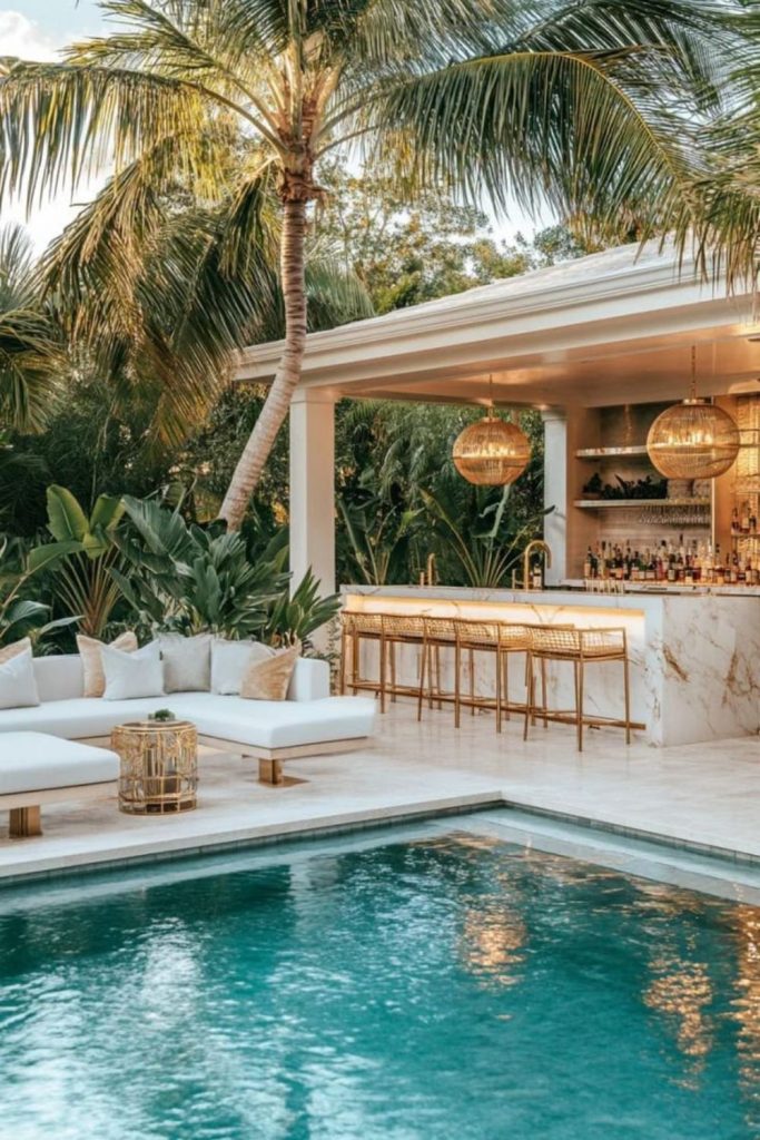 Golden reef luxe bar elegance