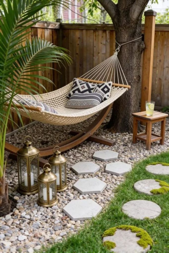 Gravel zen minimalist garden corner space