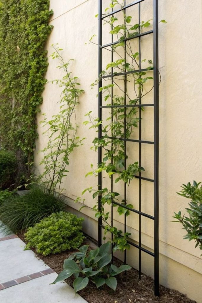 Hanging chain plant climbing trellis